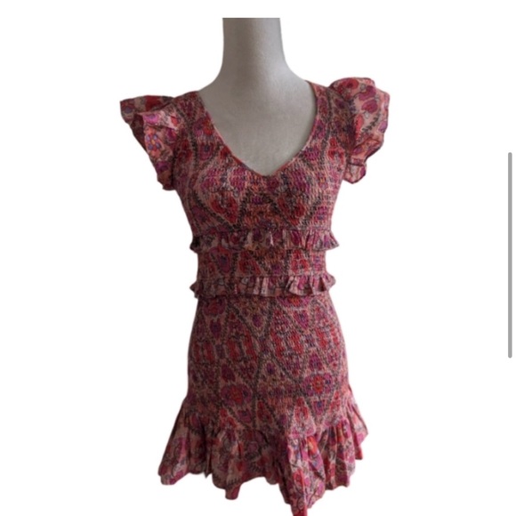 Patterned Ruffle Dress - Picture 2 of 2